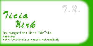 ticia mirk business card